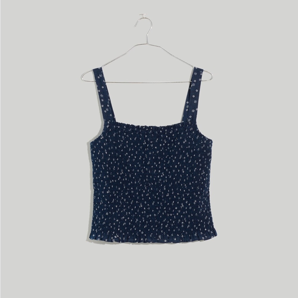 Lucie Smocked Tank Top in Bandana Flower, XS